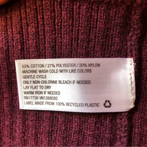 NWT A New Day cardigan pocket sweater oversize and stretchy mulberry color XS - Picture 7 of 8